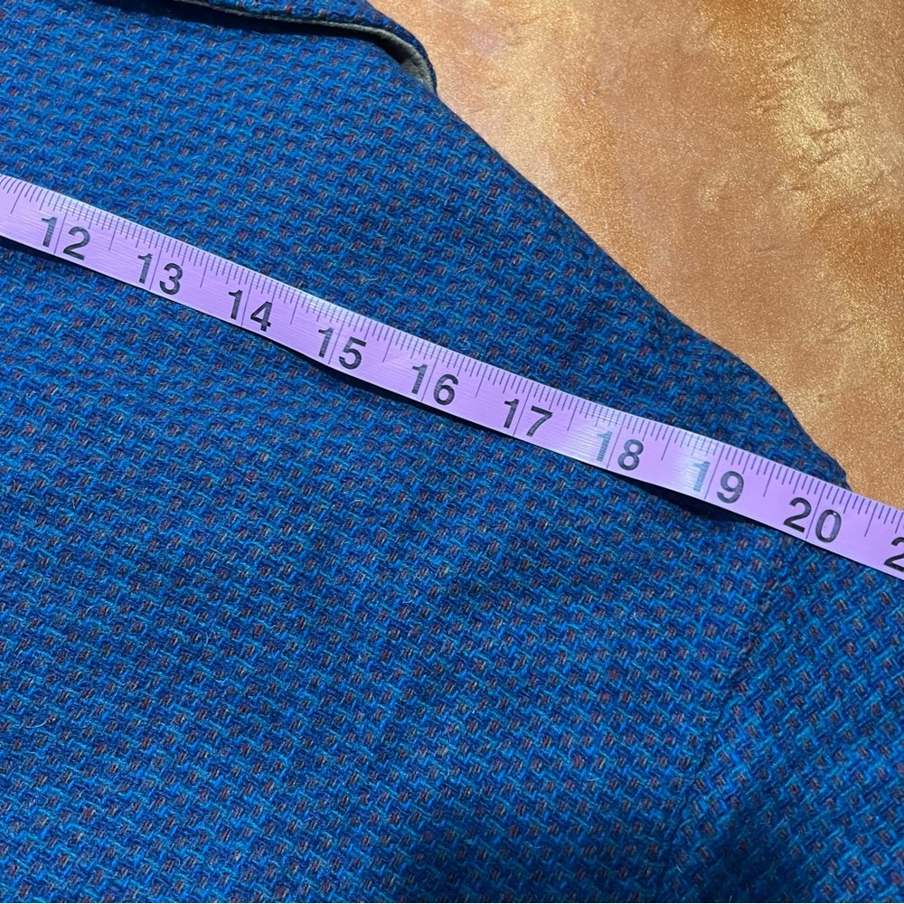 Vintage Pendleton wool tweed jacket blue Lined large USA NWOT 60s Rare Style - Picture 16 of 16